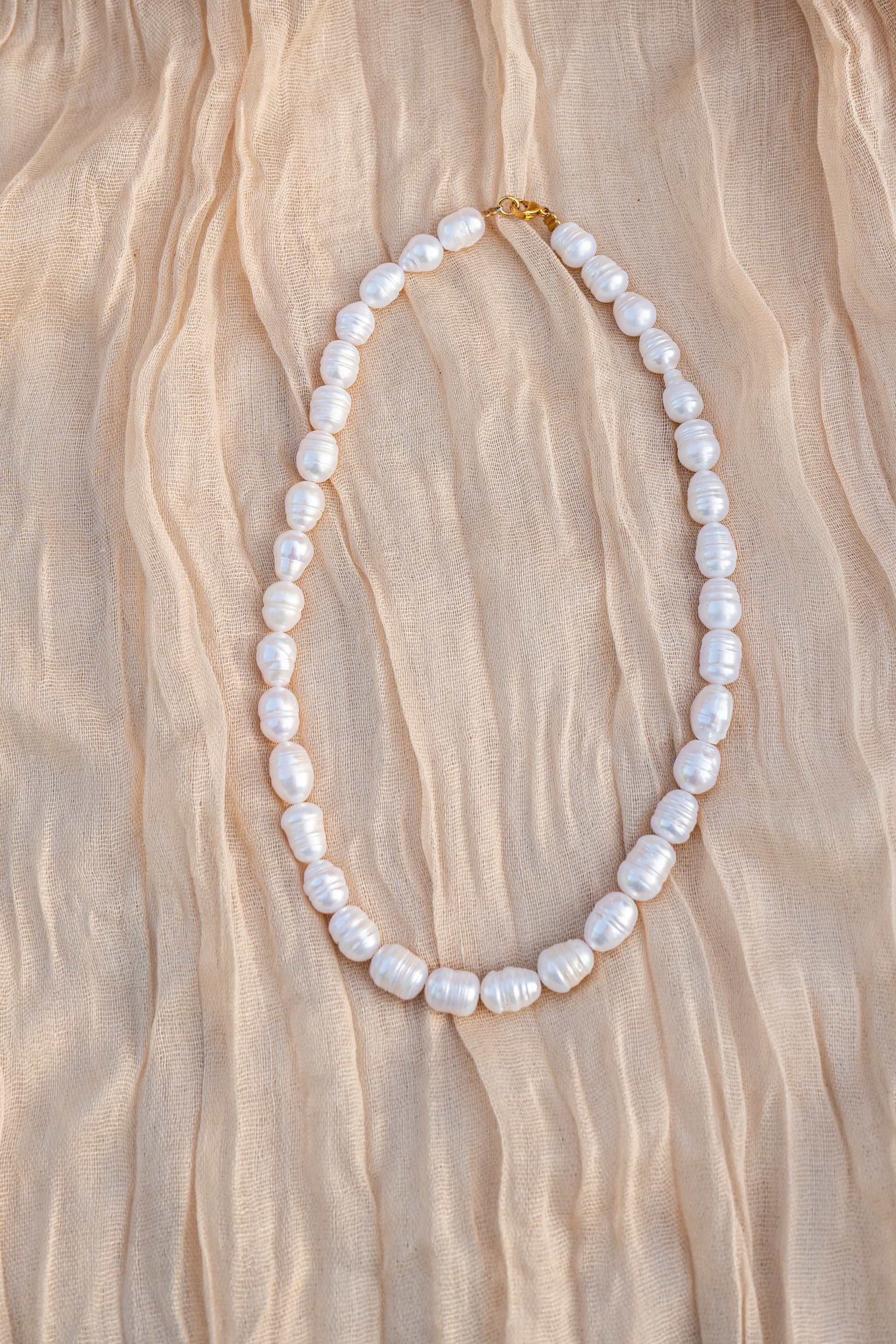 Ketting zoetwaterparels groot