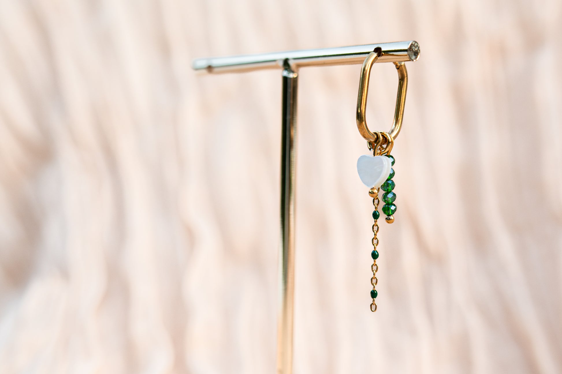 Oorbelhangers emerald green
