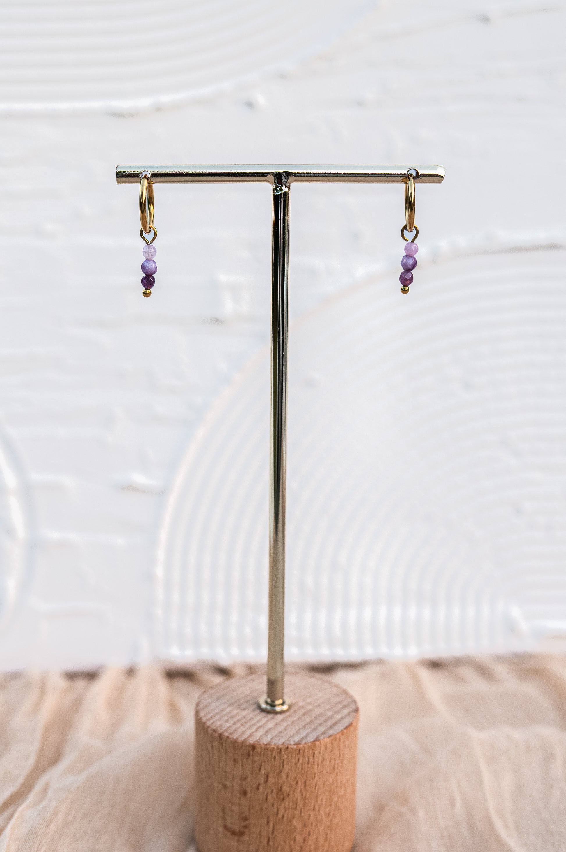Oorbelhangers purple gradient