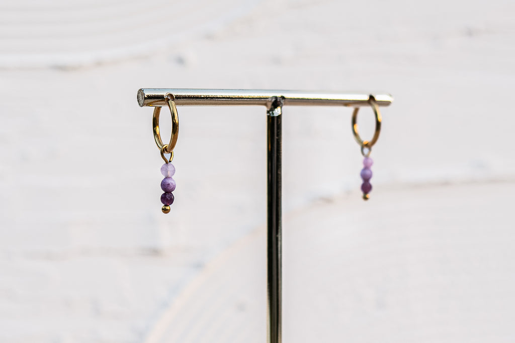 Oorbelhangers purple gradient
