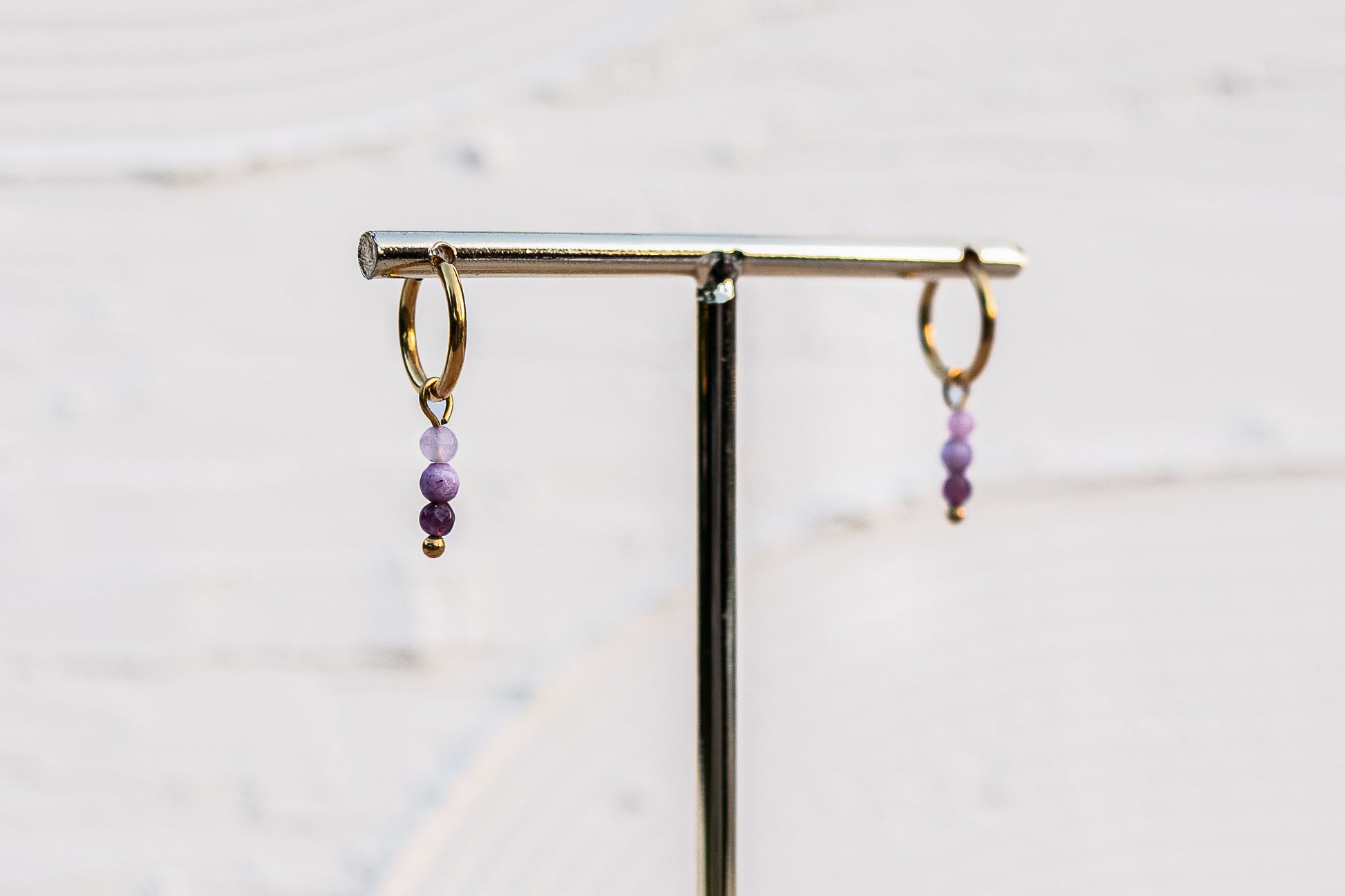Oorbelhangers purple gradient
