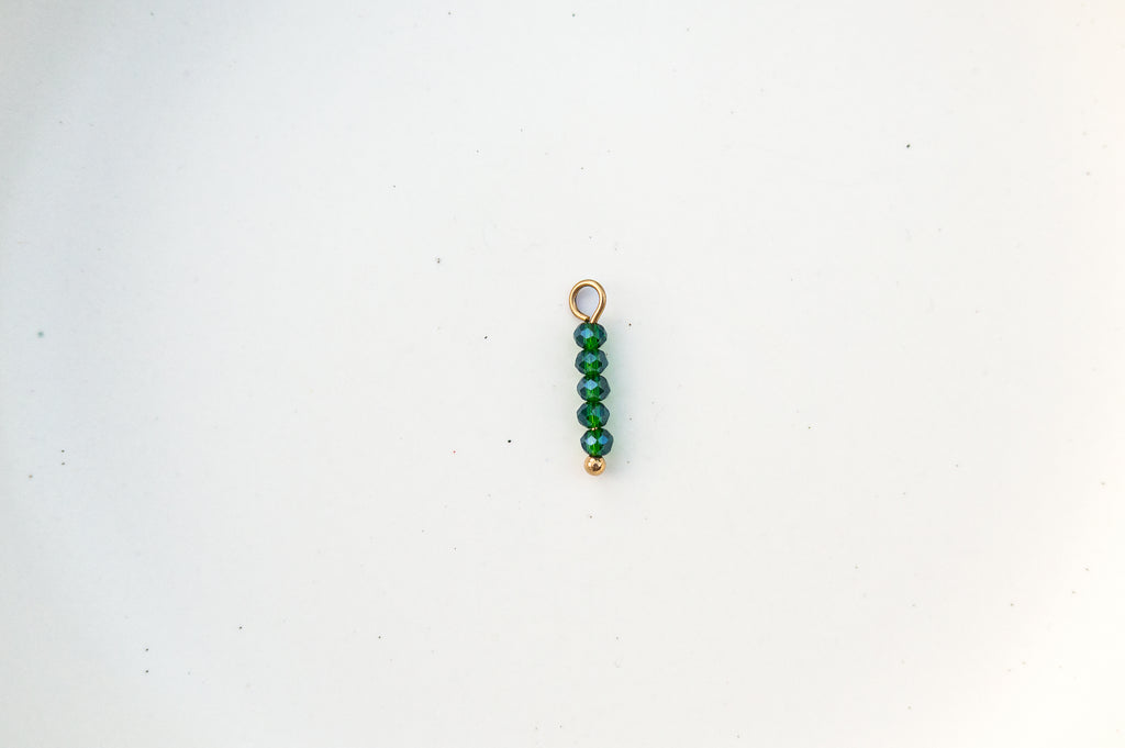 Oorbelhangers emerald green