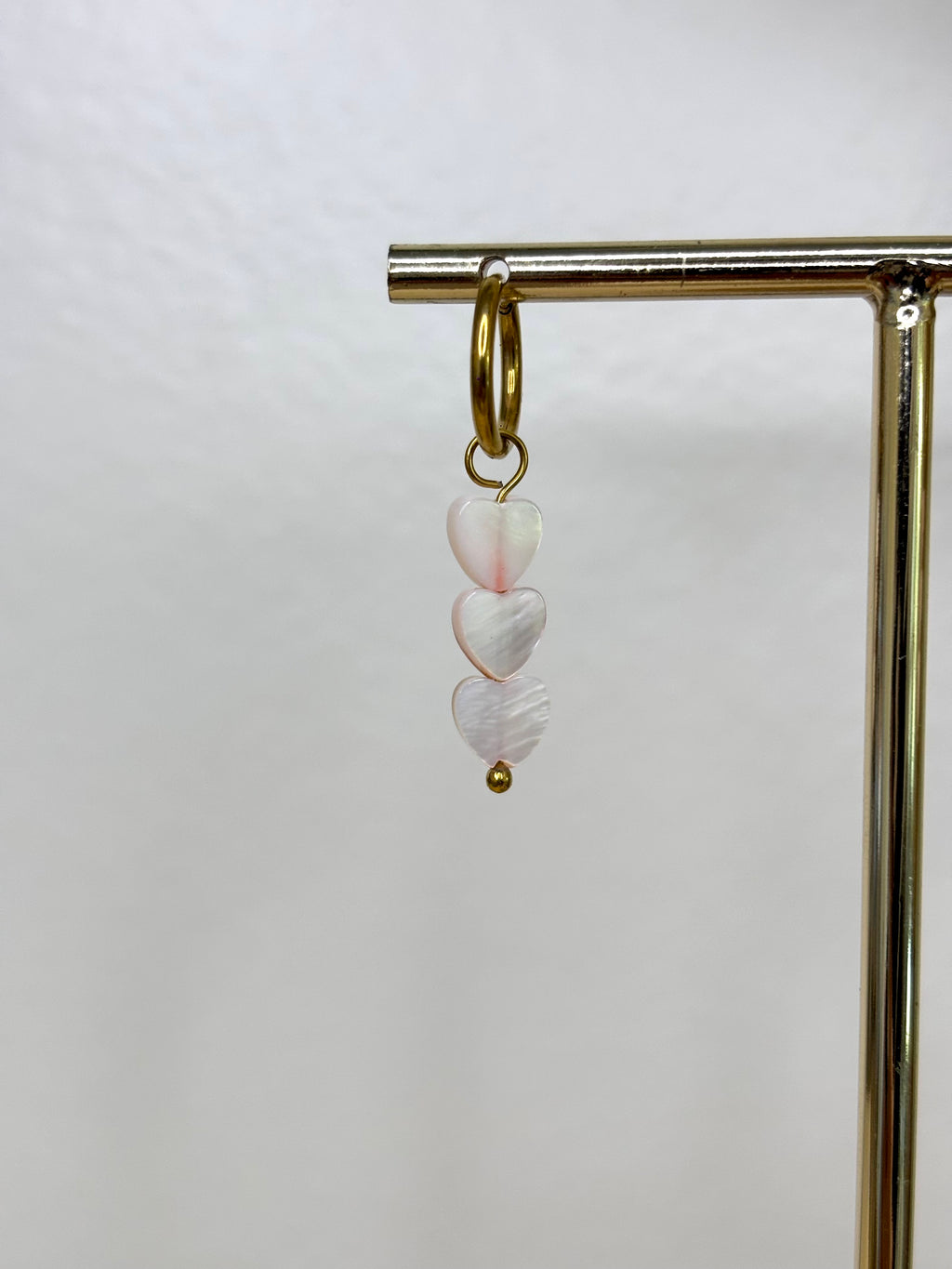 Oorbelhangers hartje roze