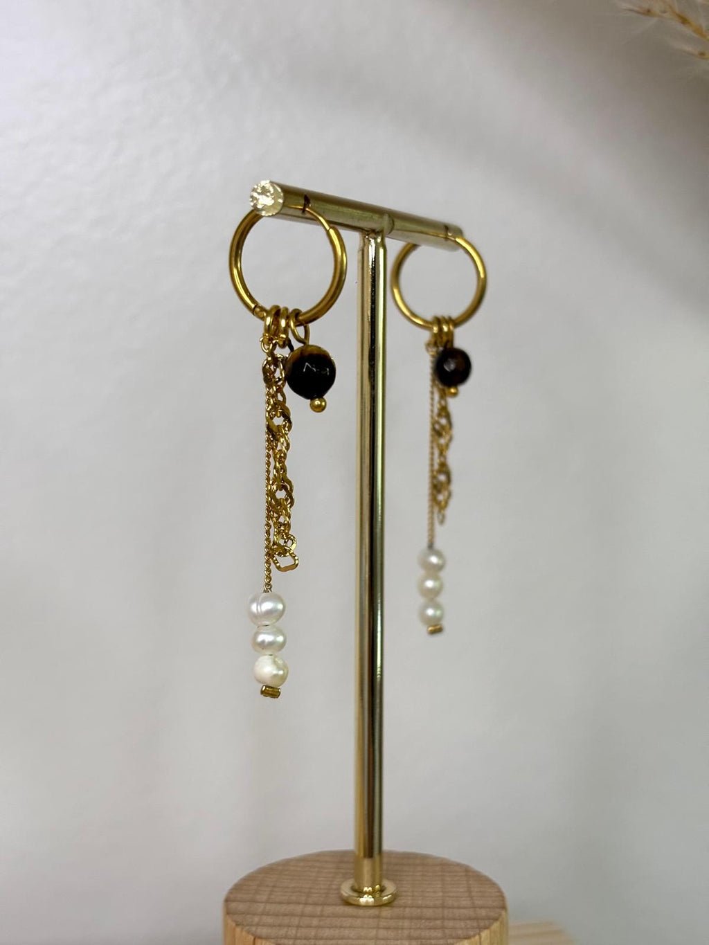 Oorbelhangers combi golden elegance