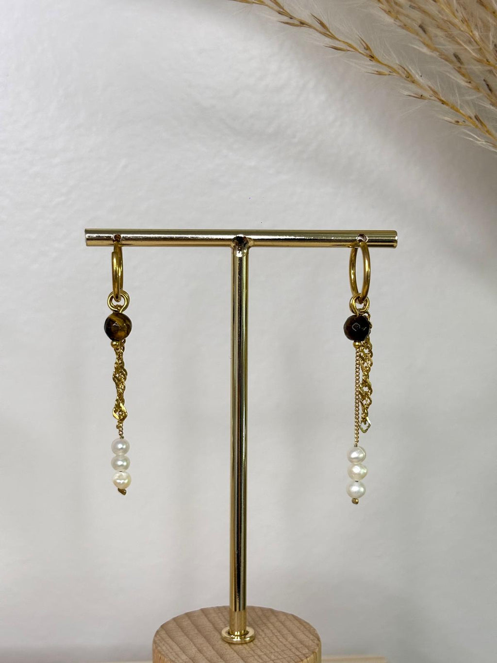 Oorbelhangers combi golden elegance